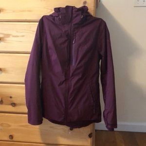 Maroon Small North Face Winter Jacket shell